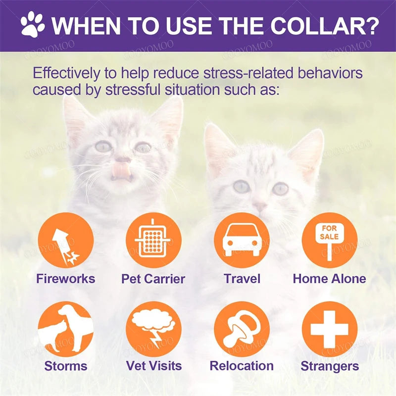 Calming Collar for Dogs and Cats - Anxiety Relief and Protection