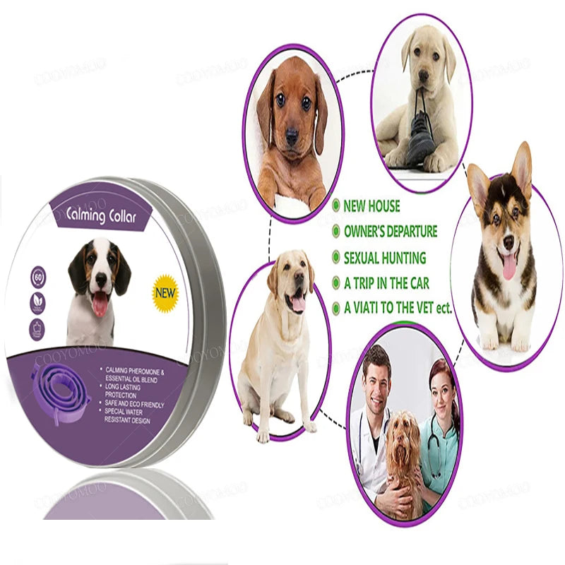 Calming Collar for Dogs and Cats - Anxiety Relief and Protection